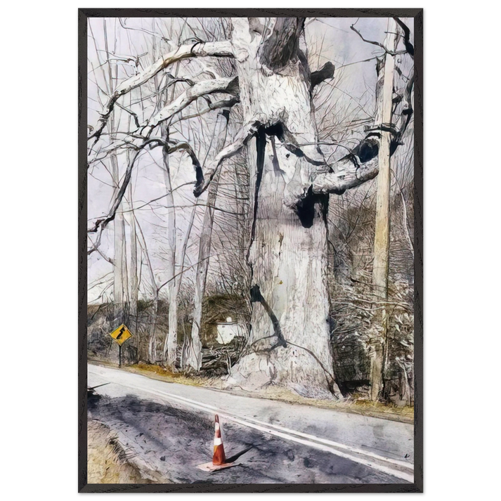 WALKING STICK - Andrew Wyeth 70x100 cm / 28x40 inches Framed Art Print – Black Wooden Frame