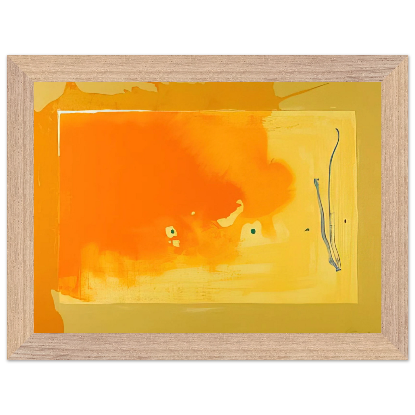 Helen Frankenthaler - Bilbao - 1998 Wall art - 45x60 cm / 18x24 inches - Premium Wooden Framed Poster With Fine Art Paper-canvas - Wood frame