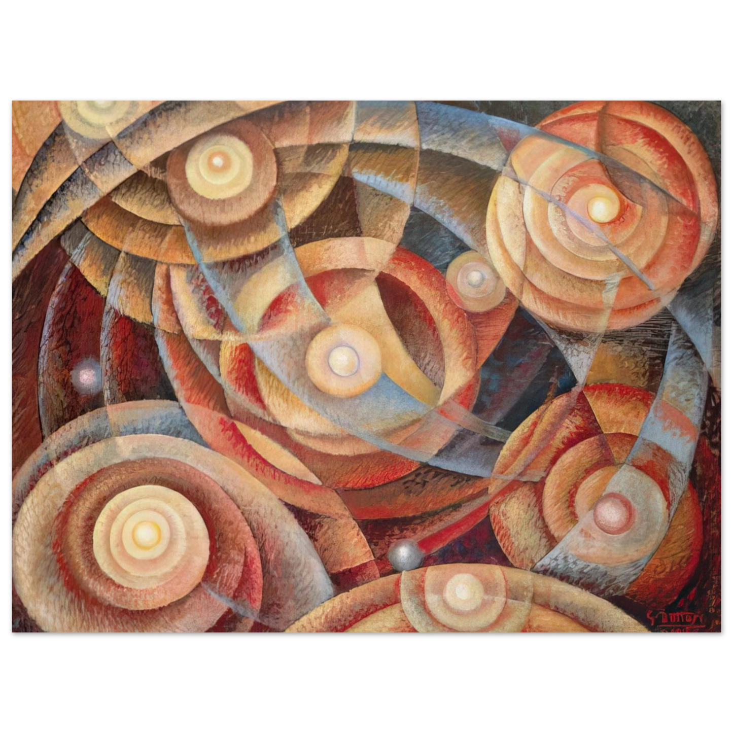 Gerardo Dottori - Ritmi astrali - 1916  75x100 cm / 30x40inches Fine Art Poster