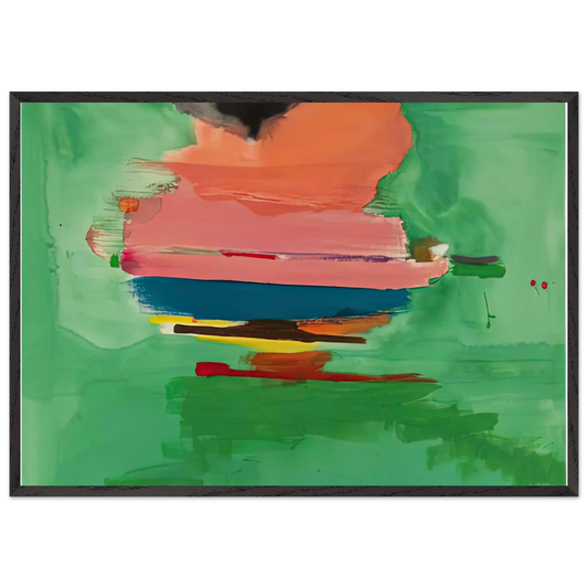 Untitled 1973- - Helen Frankenthaler 70x100 cm / 28x40 inches Framed Art Print – Black Wooden Frame