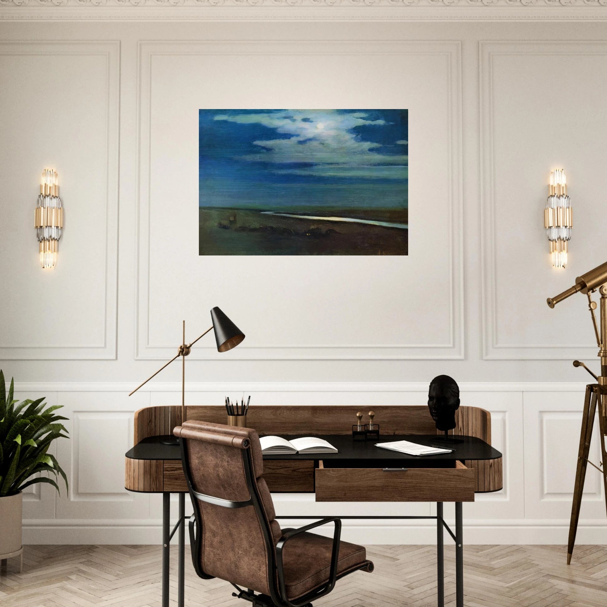 Night - Arkhyp Kuindzhi Brushed Aluminum Print - 70x100 cm / 28x40 inches | Arkhyp Kuindzhi Aluminum Print | Arkhyp Kuindzhi Prints