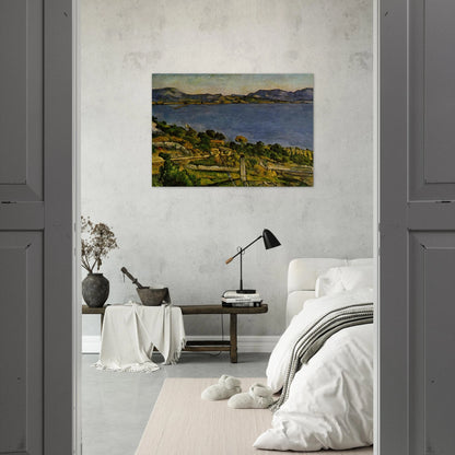 Sea at L'Estaque - Paul Cézanne Brushed Aluminum Print - 70x100 cm / 28x40 inches | Paul Cézanne Aluminum Print | Paul Cézanne Prints