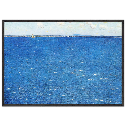 West Wind Appledore - Childe Hassam 70x100 cm / 28x40 inches Framed Art Print – Black Wooden Frame