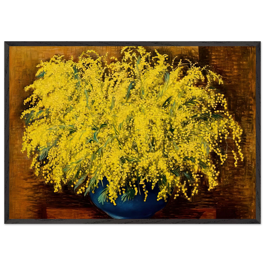MIMOSAS 1939 - Moise Kisling 70x100 cm / 28x40 inches Framed Art Print – Black Wooden Frame