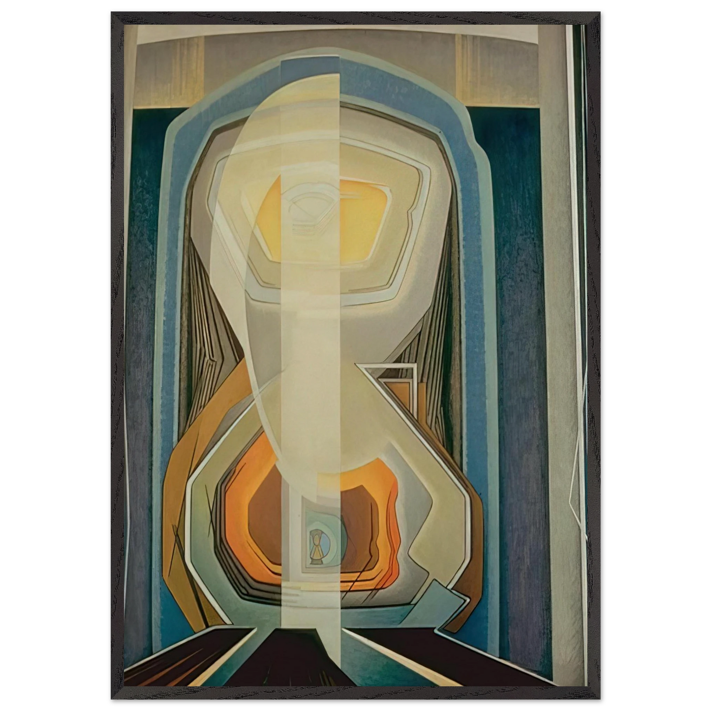 Abstract Painting 20 - 1942 - Lawren Harris 70x100 cm / 28x40 inches Framed Art Print – Black Wooden Frame