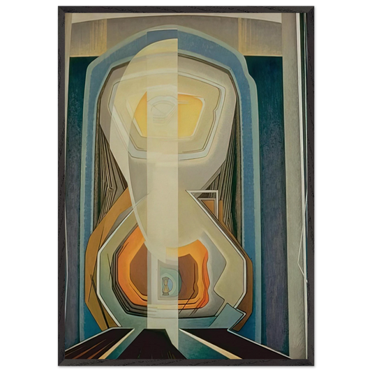 Abstract Painting 20 - 1942 - Lawren Harris 70x100 cm / 28x40 inches Framed Art Print – Black Wooden Frame