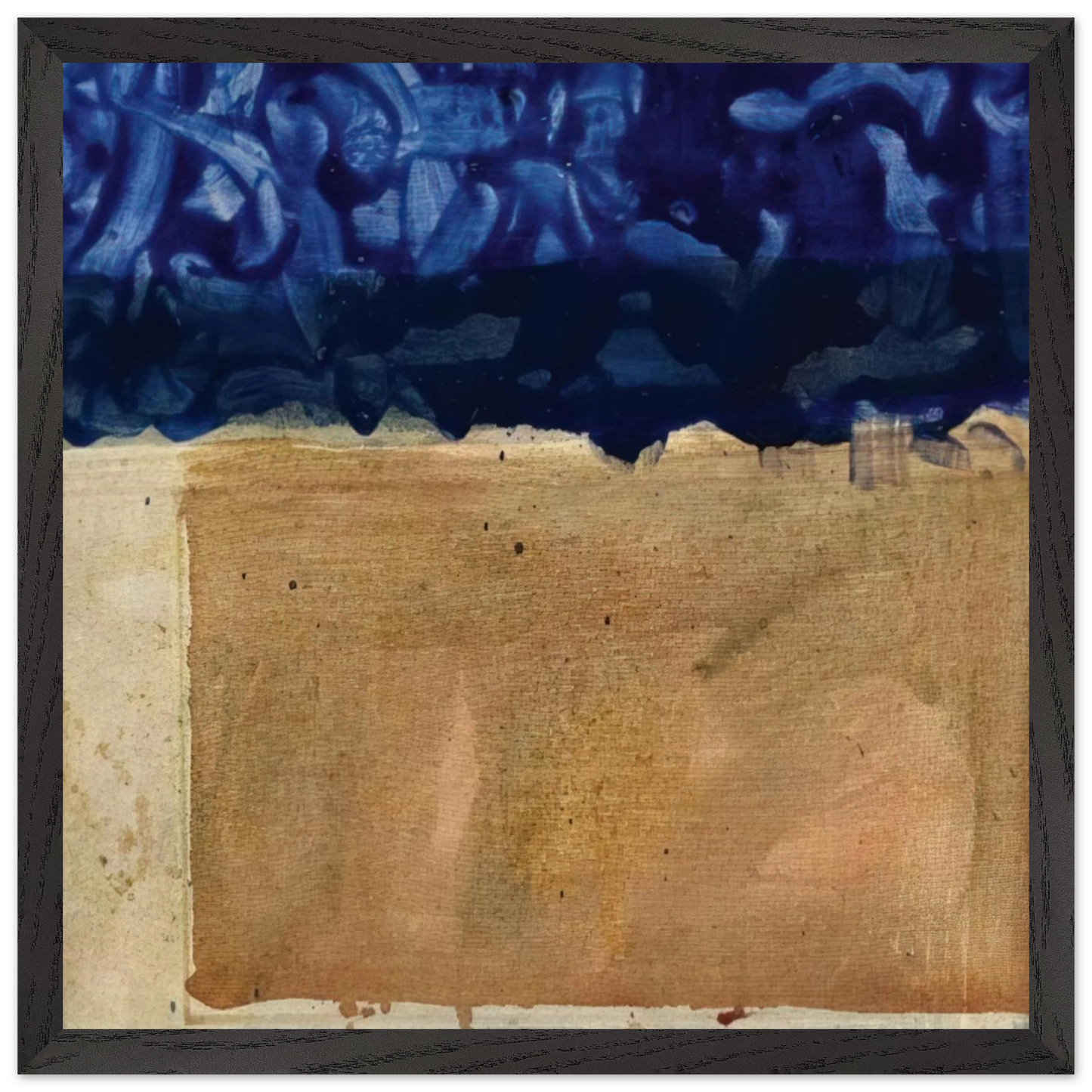 Helen Frankenthaler - Shoreline - 1952 Wall art - 21x29.7 cm / 8x12" - Premium Wooden Framed Poster With Fine Art Paper-canvas - White frame