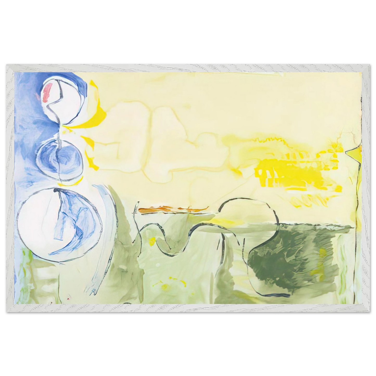 Helen Frankenthaler - Flotilla - 2006 Wall art - A3 (29.7 x 42  cm) - Premium Wooden Framed Poster With Fine Art Paper-canvas - Wood frame