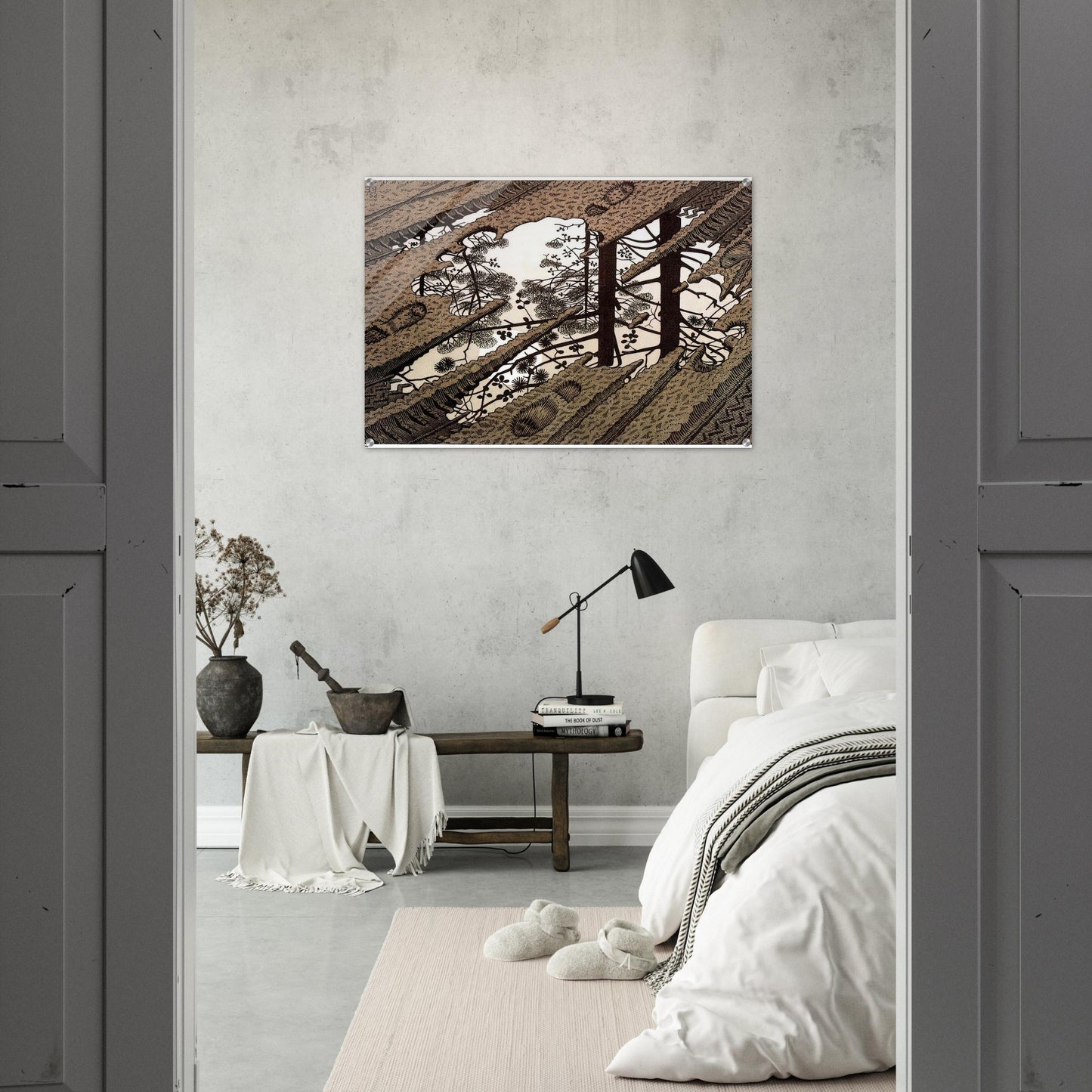 PUDDLE - MC Escher Acrylic Print - 70x100 cm / 28x40″ inches | Maurits Cornelis Escher Prints