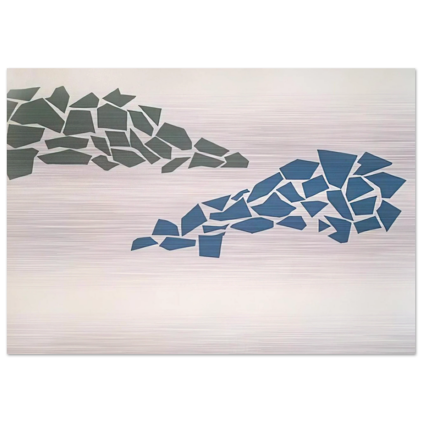 Blue and Green - 1968 - Robert Goodnough Brushed Aluminum Print - 70x100 cm / 28x40 inches | Robert Goodnough Aluminum Print | Robert Goodnough Prints