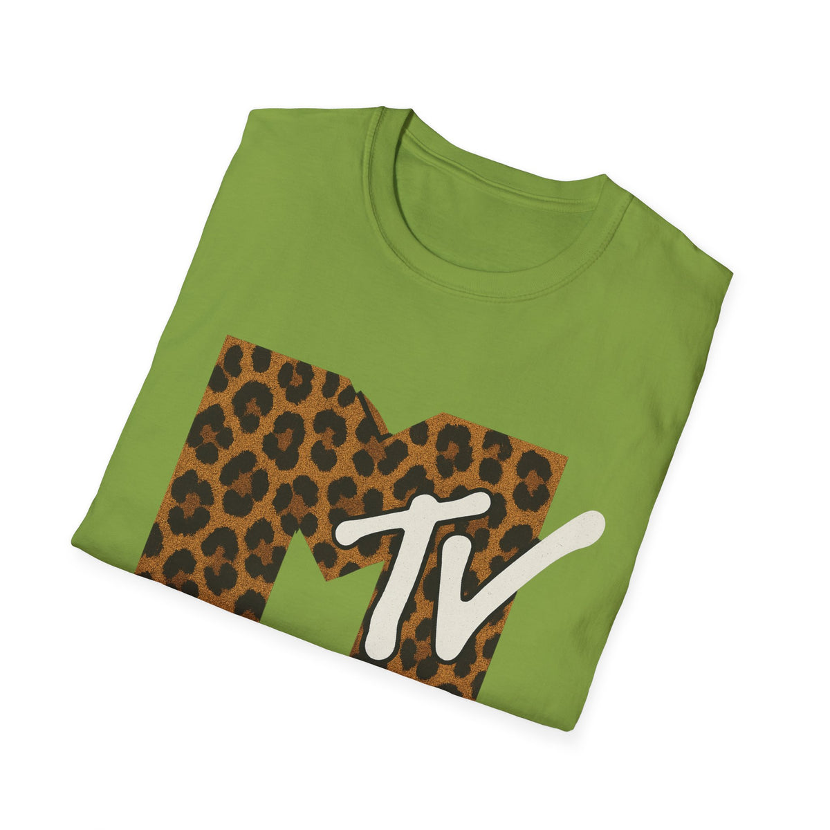 Vintage MTV Cheetah Print Grafisch T-Shirt Retro Muziek Televisie 80s 90s Throwback Band Shirt Unisex Dierenprint Rock Shirt
