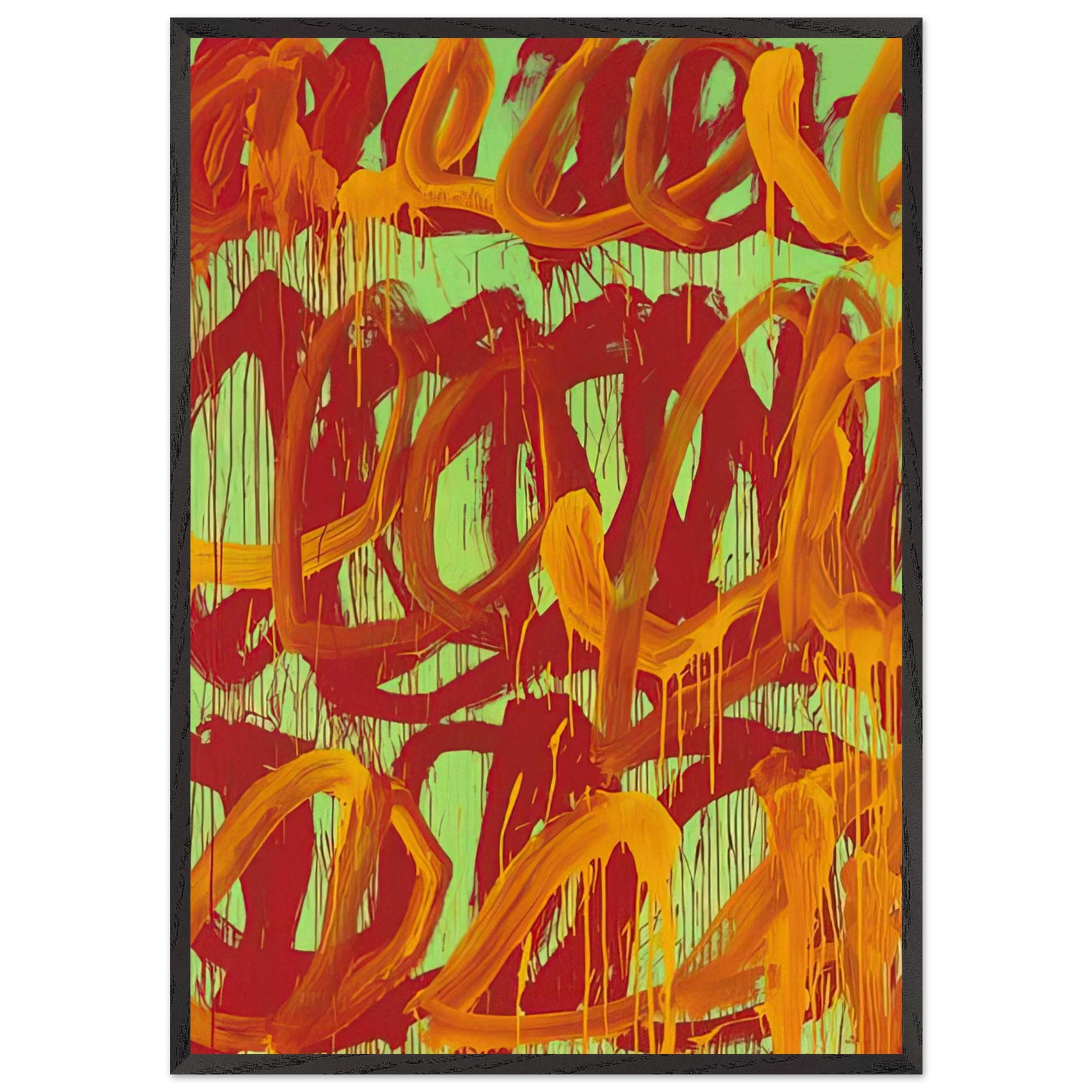 Camino Real  II  - Cy Twombly 70x100 cm / 28x40 inches Framed Art Print – Black Wooden Frame