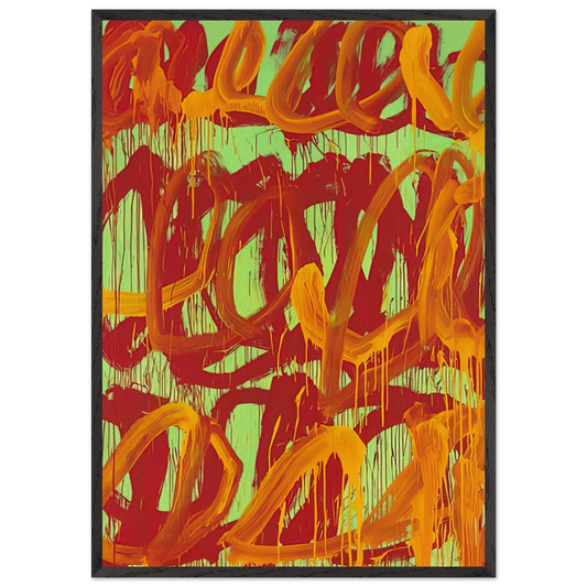 Camino Real  II  - Cy Twombly 70x100 cm / 28x40 inches Framed Art Print – Black Wooden Frame