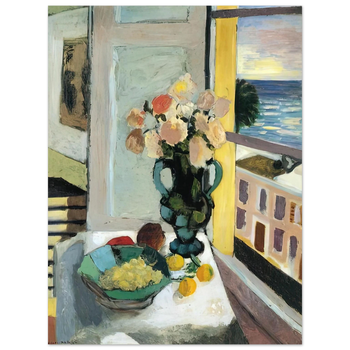 Henri Matisse - FLOWERS IN FRONT OF A WINDOW 1922  75x100 cm / 30x40inches Fine Art Poster