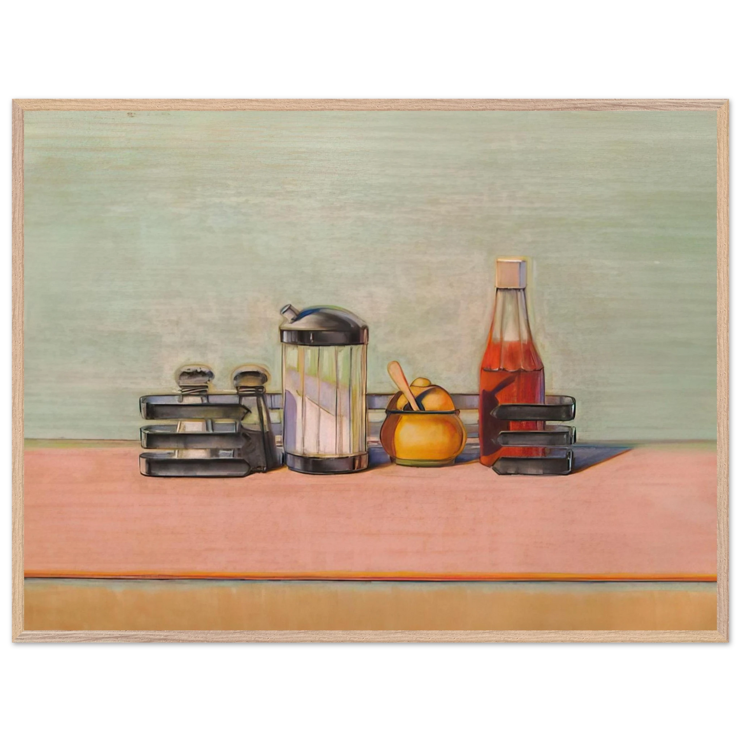 Wayne Thiebaud - Caged Condiments - 2000 Wall Art - 30x40 cm / 12x16 inches - Fine Art Poster - -