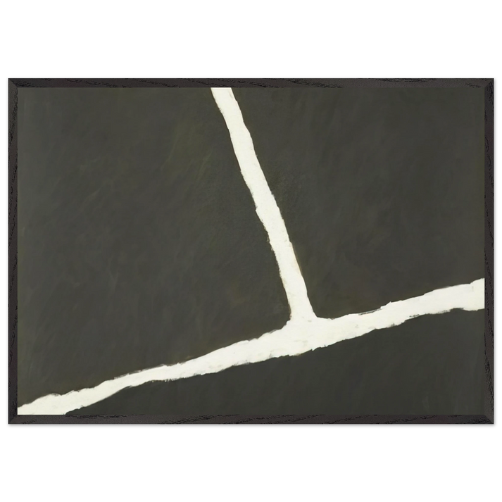 Krijtlijnen HV - 1977 N2 - Raoul De Keyser 70x100 cm / 28x40 inches Framed Art Print – Black Wooden Frame
