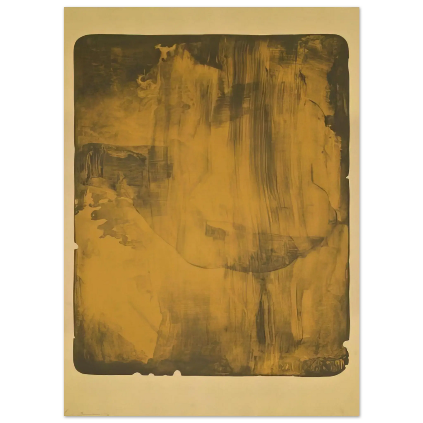 Helen Frankenthaler - Bronze Smoke - 1978 Wall art - 45x60 cm / 18x24 Inches - Premium Wooden Framed Poster With Fine Art Paper - White frame