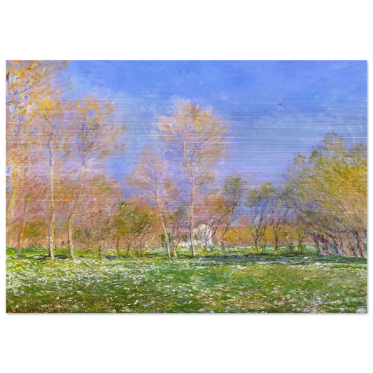 Springtime in Giverny - claude monet Brushed Aluminum Print - 70x100 cm / 28x40 inches | claude monet Aluminum Print | claude monet Prints