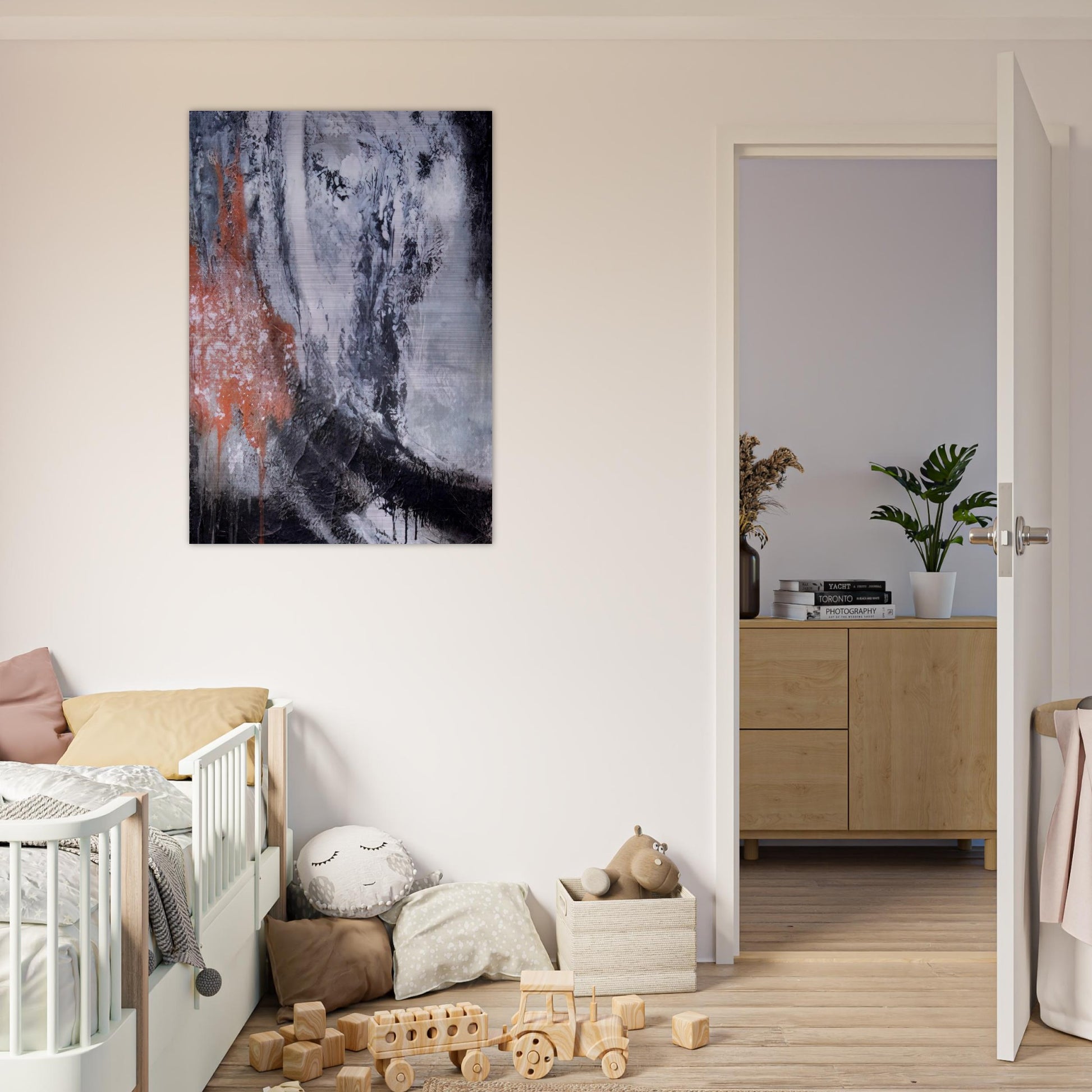Untitled - Tachisme - Jiro Yoshihara Brushed Aluminum Print - 70x100 cm / 28x40 inches | Jiro Yoshihara Aluminum Print | Jiro Yoshihara Prints