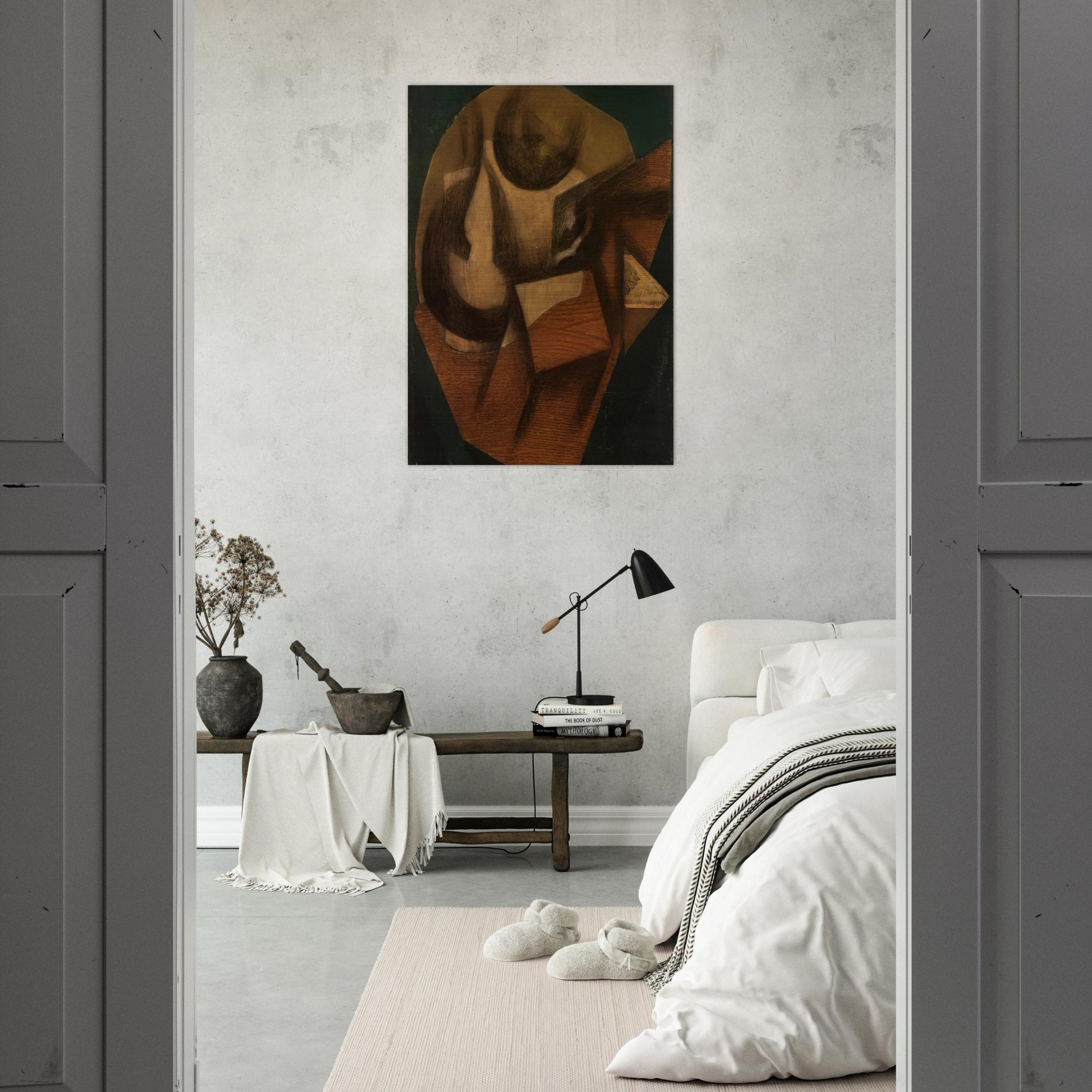 THE GLASS 1914 - Juan Gris Brushed Aluminum Print - 70x100 cm / 28x40 inches | Juan Gris Aluminum Print | Juan Gris Prints
