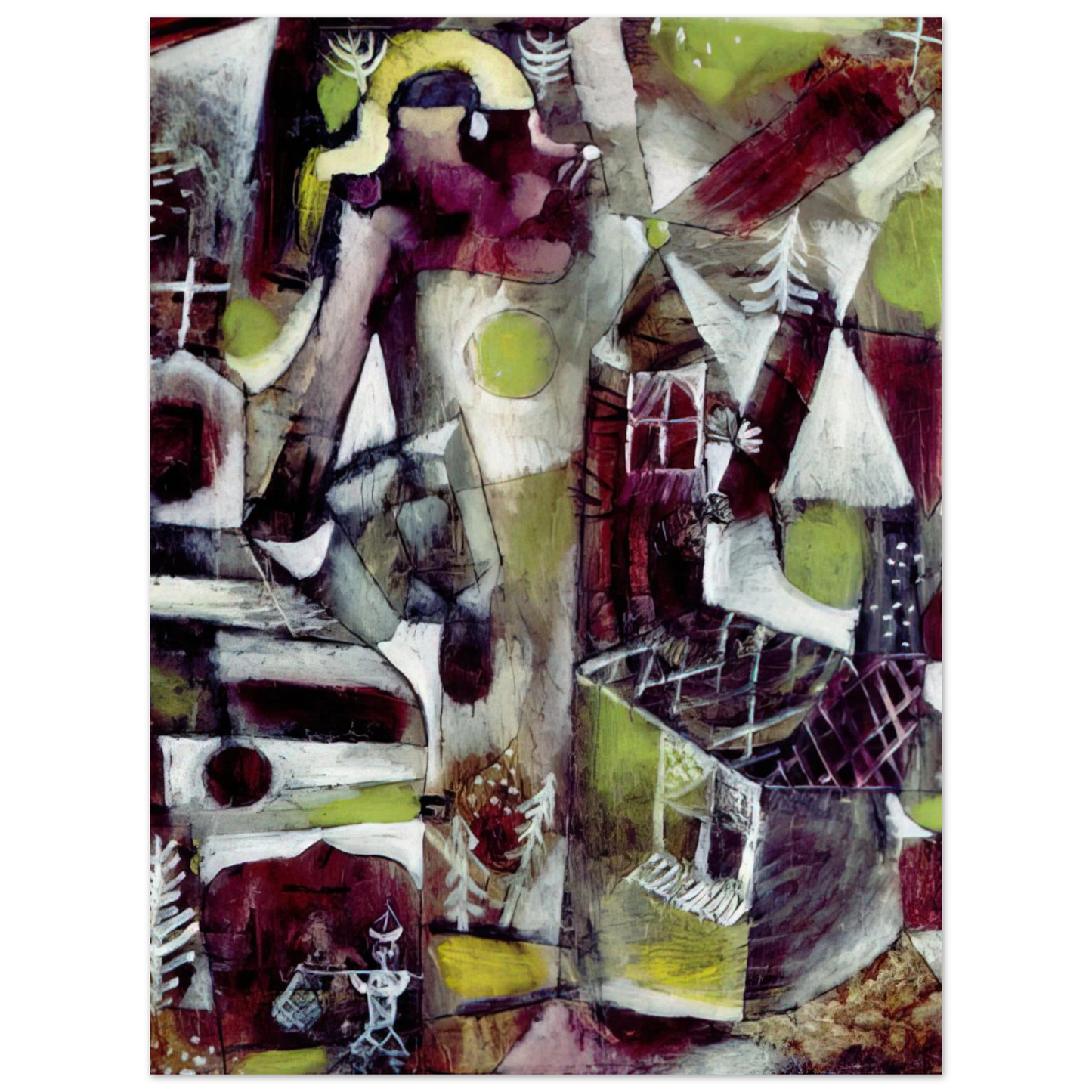 Paul Klee - SWAMP LEGEND 1919  75x100 cm / 30x40inches Fine Art Poster