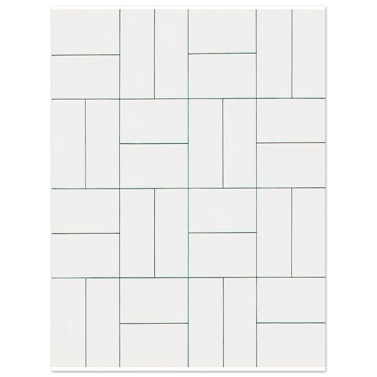 Francois Morellet - 32 Rectangles - 1953  75x100 cm / 30x40inches Fine Art Poster