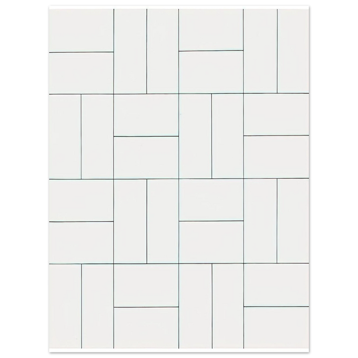 Francois Morellet - 32 Rectangles - 1953  75x100 cm / 30x40inches Fine Art Poster