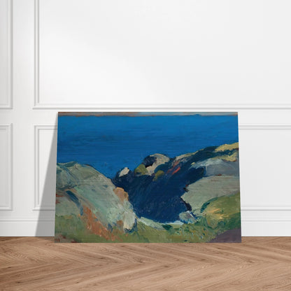 Rocks and Sea - Edward Hopper Brushed Aluminum Print - 70x100 cm / 28x40 inches | Edward Hopper Aluminum Print | Edward Hopper Prints