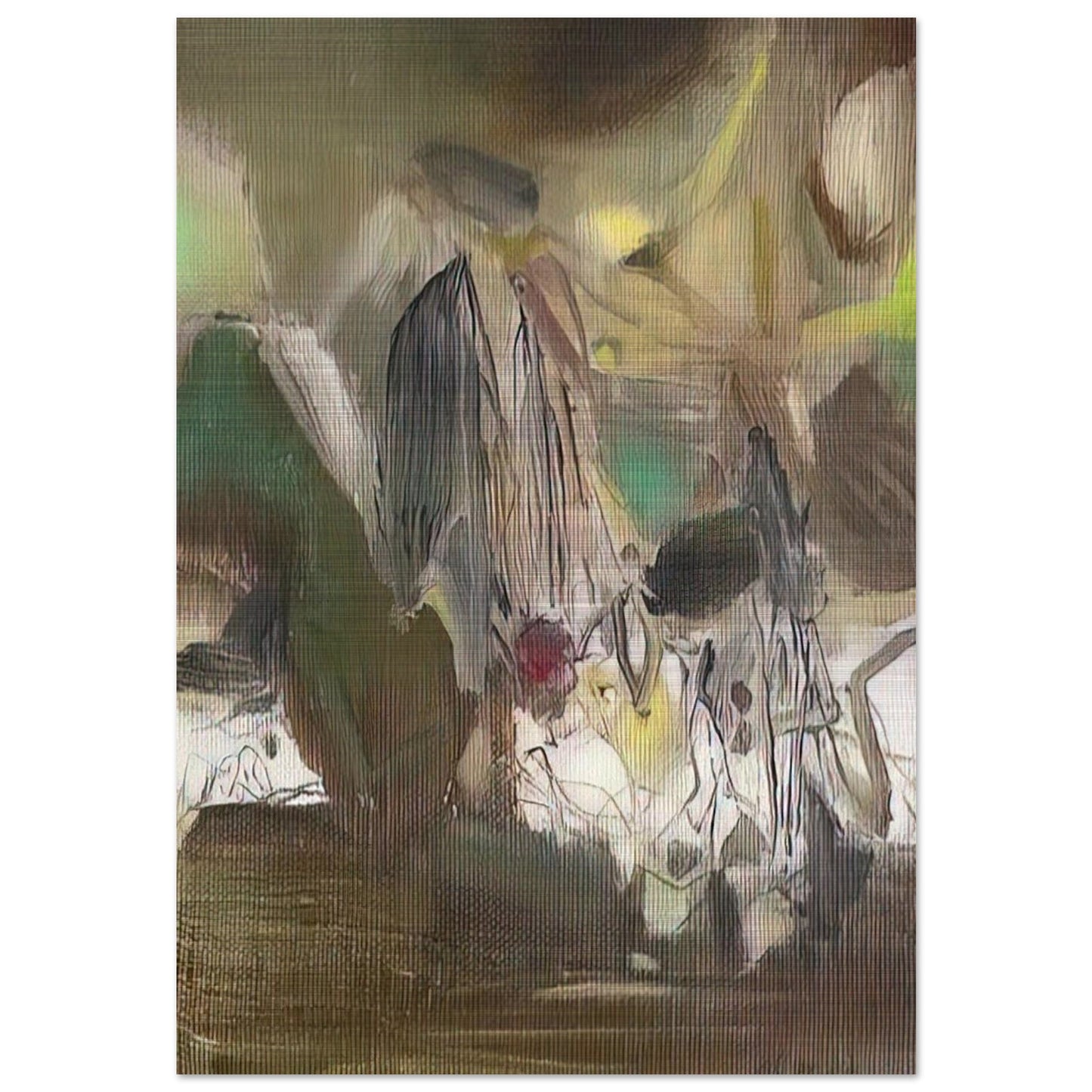 COMPOSITION 1977 - Chu teh Chun Brushed Aluminum Print - 70x100 cm / 28x40 inches | Chu teh Chun Aluminum Print | Chu teh Chun Prints