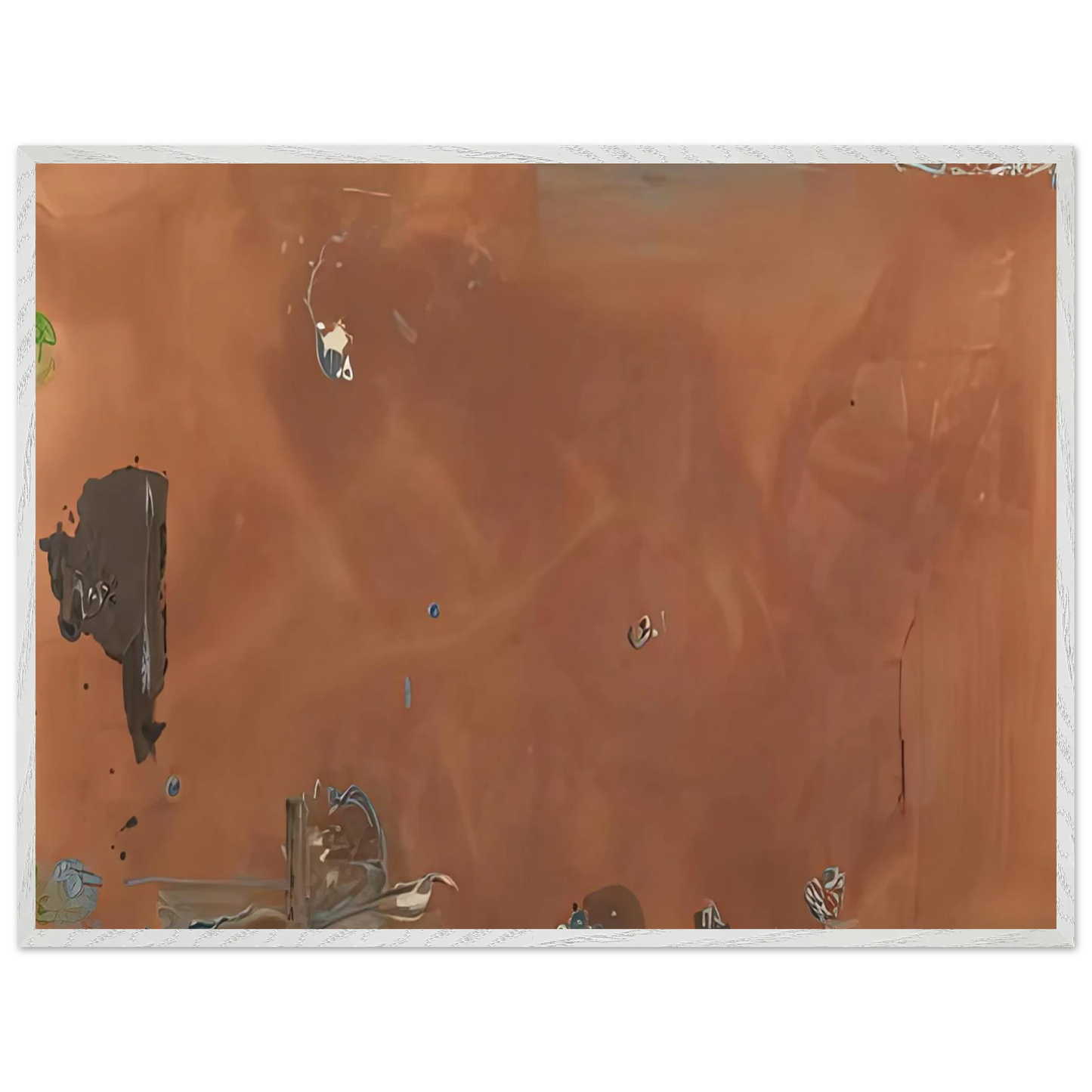 Helen Frankenthaler - Into October, 1983- Wall Art - 30x40 cm / 12x16 inches - Premium Wooden Framed Poster With Fine Art Paper-canvas - Black frame