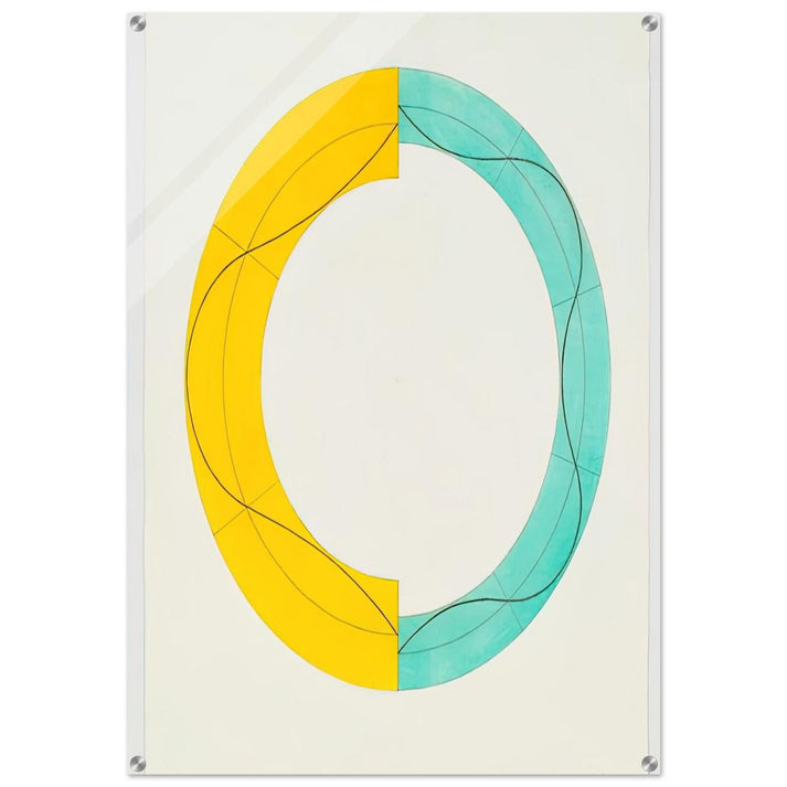 SPLIT RING IMAGE 2008 - Robert Mangold Acrylic Print - 70x100 cm / 28x40″ inches