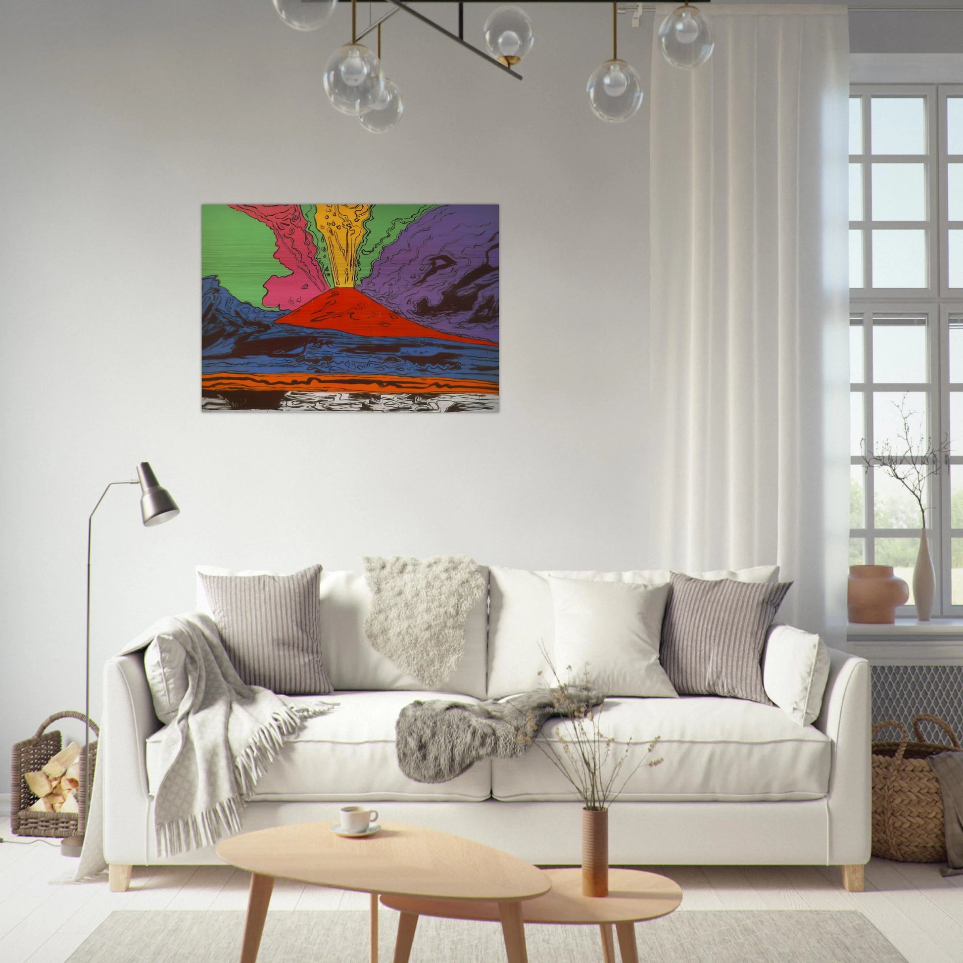 Vesuvius - Andy Warhol Brushed Aluminum Print - 70x100 cm / 28x40 inches | Andy Warhol Aluminum Print | Andy Warhol Prints