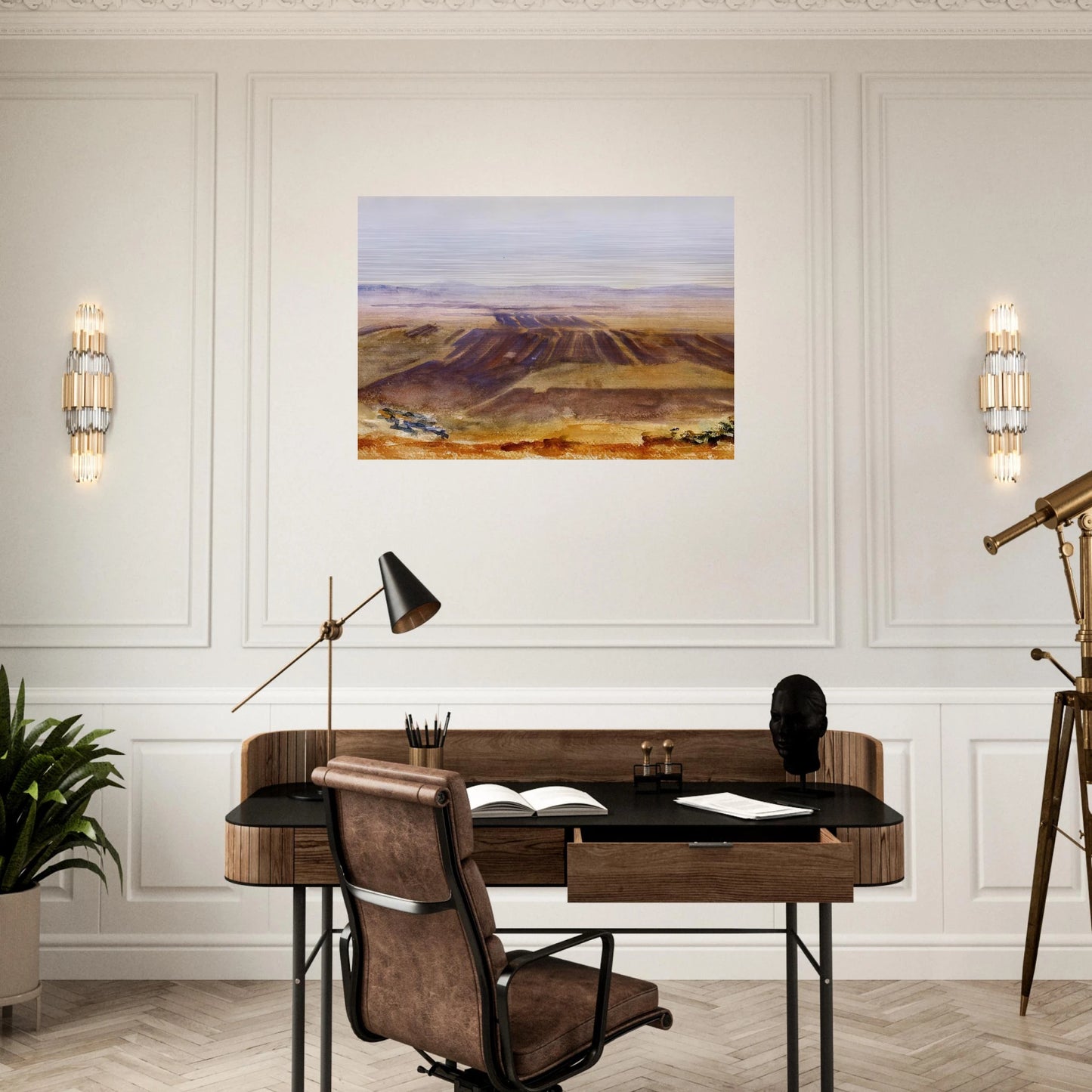 The Plains from Nazareth - John Singer Sargent Brushed Aluminum Print - 70x100 cm / 28x40 inches | John Singer Sargent Aluminum Print | John Singer Sargent Prints