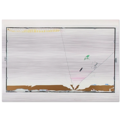 Sea Behind Battle of Iceland Glass - 1970 - Dieter Roth Brushed Aluminum Print - 70x100 cm / 28x40 inches | Dieter Roth Aluminum Print | Dieter Roth Prints