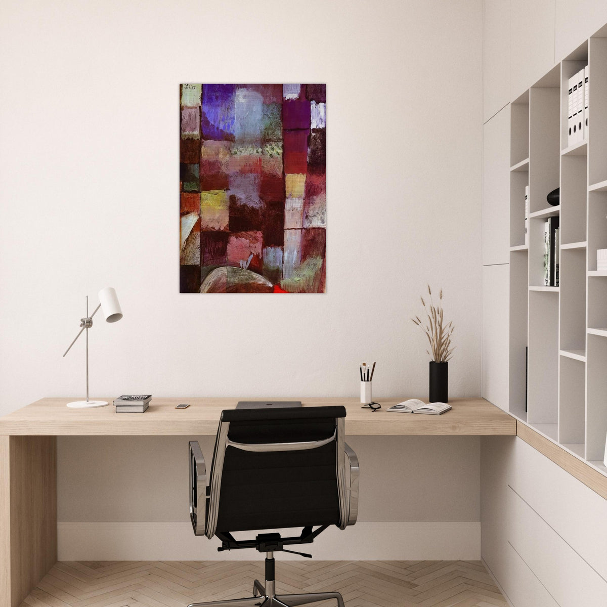 HAMAMET 1914 - Paul Klee Brushed Aluminum Print - 70x100 cm / 28x40 inches | Paul Klee Aluminum Print | Paul Klee Prints