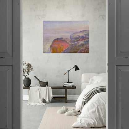 Cliff near Dieppe in the Morning - claude monet Brushed Aluminum Print - 70x100 cm / 28x40 inches | claude monet Aluminum Print | claude monet Prints