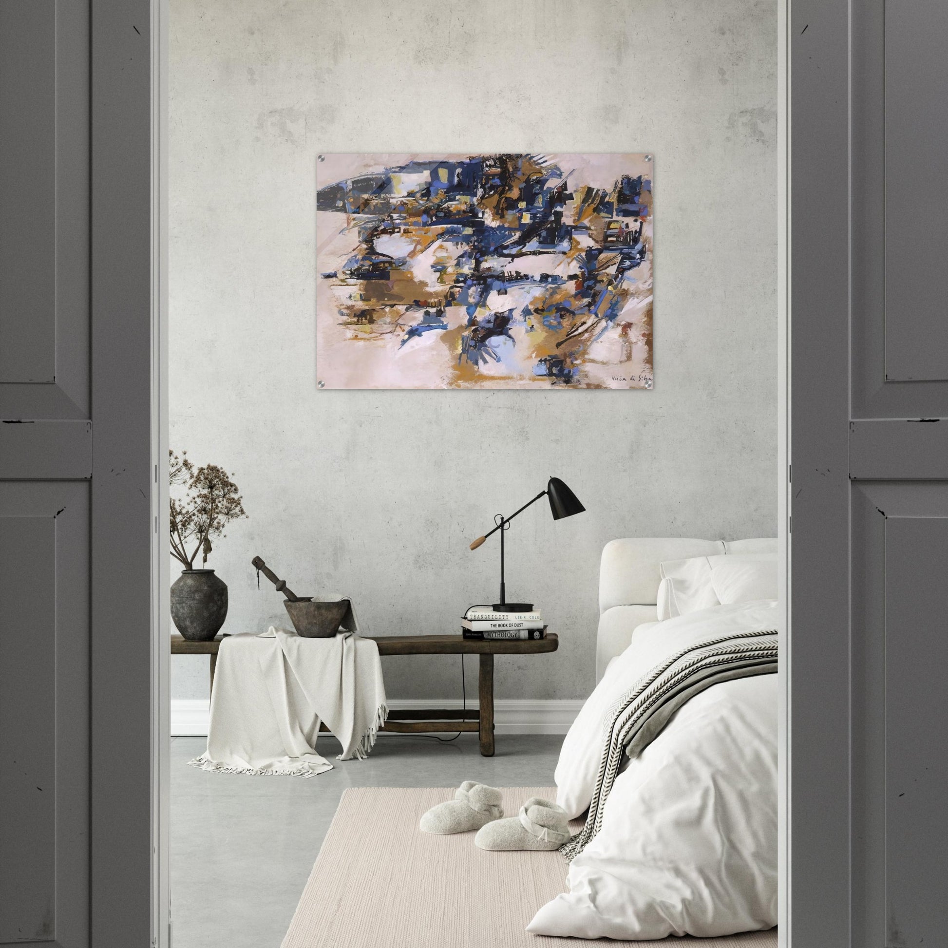 Untitled - 1958 - Maria Helena Vieira da Silva Acrylic Print - 70x100 cm / 28x40″ inches | Maria Helena Vieira da Silva Wall Art | Maria Helena Vieira da Silva Prints
