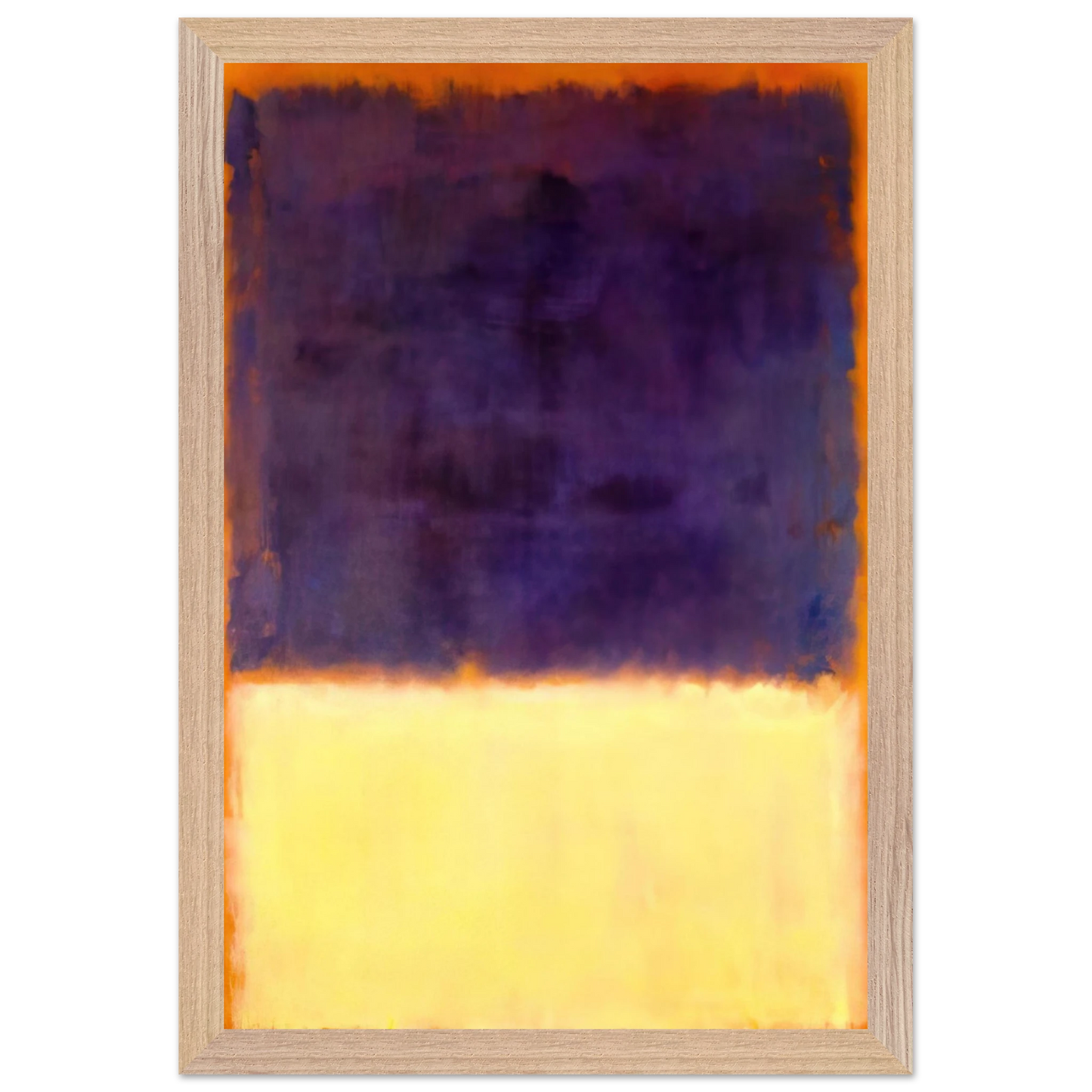 Mark Rothko - Red, Orange, Tan and Purple - 1954 Wall Art - 21x29.7 cm / 8x12" - Premium Wooden Framed Poster With Fine Art Paper - Black frame