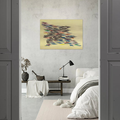 Colors with Yellow - Post-Painterly Abstraction - Robert Goodnough Brushed Aluminum Print - 70x100 cm / 28x40 inches | Robert Goodnough Aluminum Print | Robert Goodnough Prints