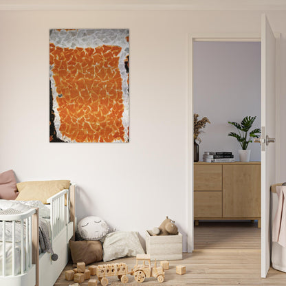Big Orange - Sam Francis Brushed Aluminum Print - 70x100 cm / 28x40 inches | Sam Francis Aluminum Print | Sam Francis Prints