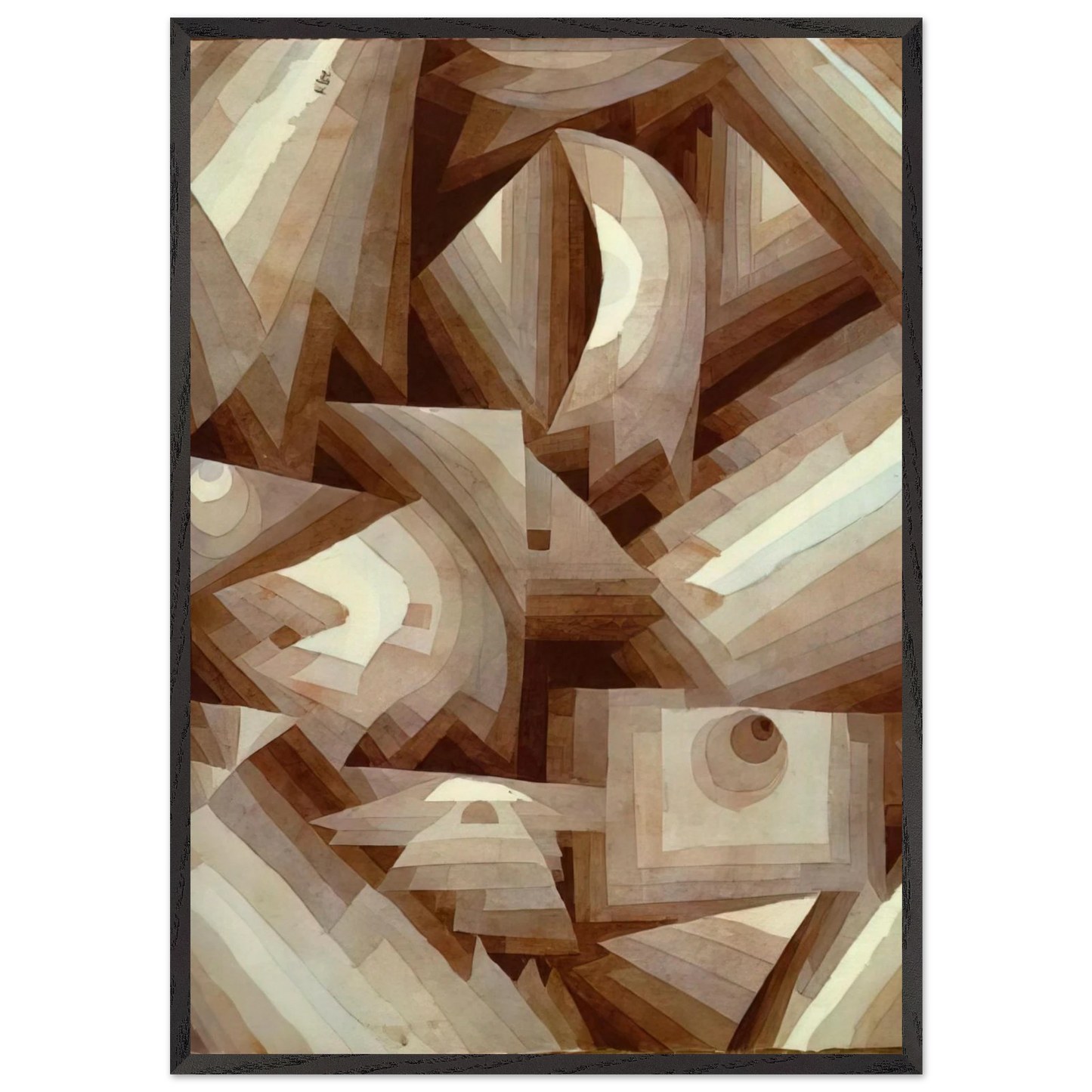 CRYSTAL 1921 - Paul Klee 70x100 cm / 28x40 inches Framed Art Print – Black Wooden Frame