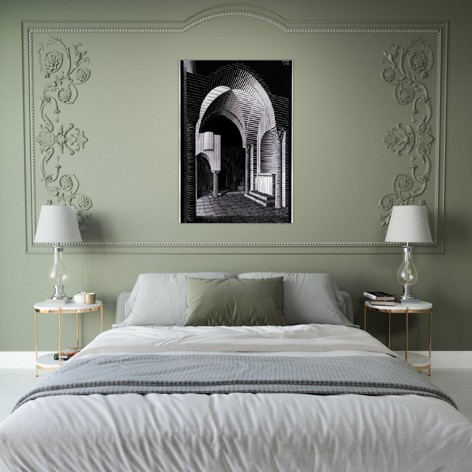 PORTA MARIA DELL OSPIDALE - MC Escher Brushed Aluminum Print - 70x100 cm / 28x40 inches | MC Escher Aluminum Print | MC Escher Prints