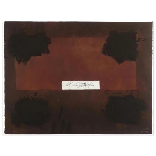 Antoni Tapies - PASTED CLOTH 1976  75x100 cm / 30x40inches Fine Art Poster
