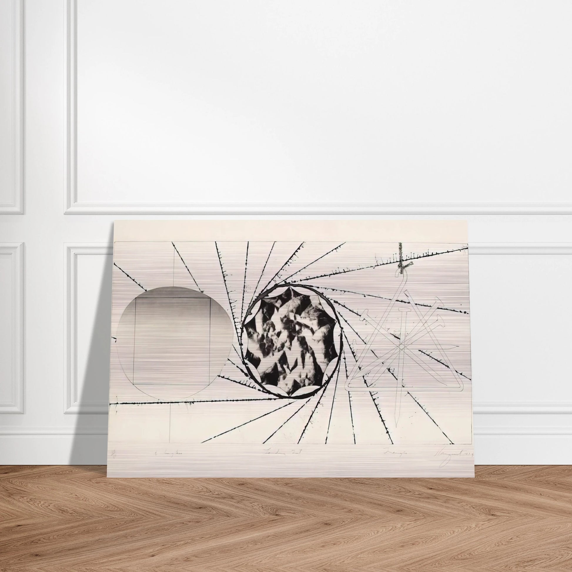 Sunglasses - Landing Net - Triangle - James Rosenquist Brushed Aluminum Print - 70x100 cm / 28x40 inches | James Rosenquist Aluminum Print | James Rosenquist Prints