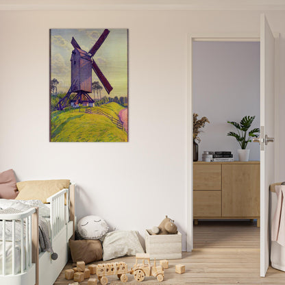 THE MILL AT KELF 1894 - Theo van Rysselberghe Brushed Aluminum Print - 70x100 cm / 28x40 inches | Theo van Rysselberghe Aluminum Print | Theo van Rysselberghe Prints