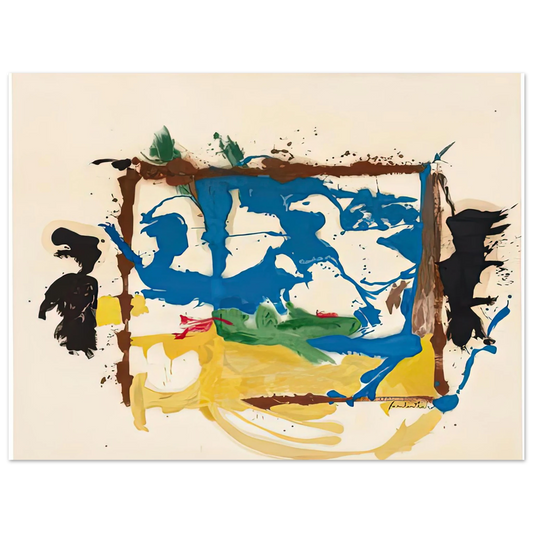 Helen Frankenthaler - Swan Lake I, 1961- Wall Art - 21x29.7 cm / 8x12" - Fine Art Poster-canvas - -