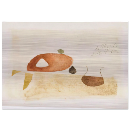 Komposition 7. März 62 - 1962 - Julius Bissier Brushed Aluminum Print - 70x100 cm / 28x40 inches | Julius Bissier Aluminum Print | Julius Bissier Prints