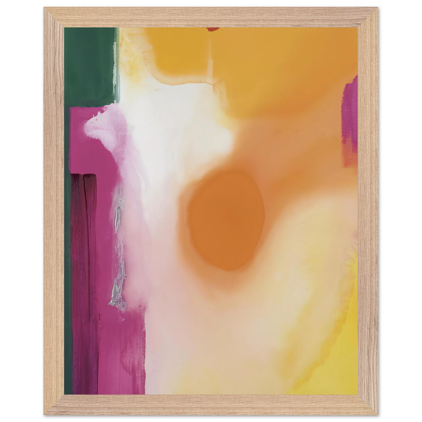 Helen Frankenthaler - Bullseye - 1989 Wall art - 21x29.7 cm / 8x12" - Premium Wooden Framed Poster With Fine Art Paper-canvas - Wood frame