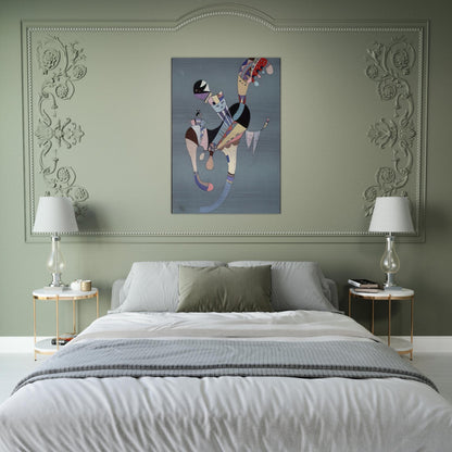 A FLOATING FIGURE 1942 - Wassily Kandinsky Brushed Aluminum Print - 70x100 cm / 28x40 inches | Wassily Kandinsky Aluminum Print | Wassily Kandinsky Prints