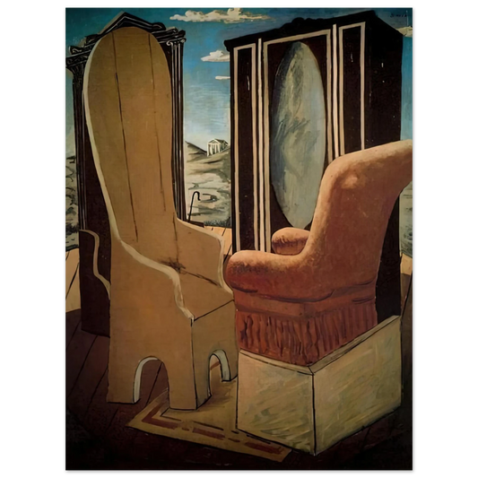 Giorgio de Chirico - FURNITURE IN THE VALLEY  75x100 cm / 30x40inches Fine Art Poster